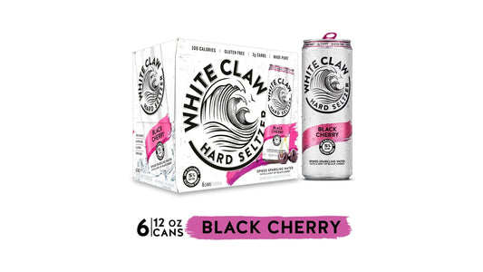 White Claw Black Cherry Hard Seltzer Cans (12 oz x 6 ct)