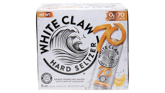 White Claw 70 Calorie Clementine Hard Seltzer Can (12 oz x 6 ct)