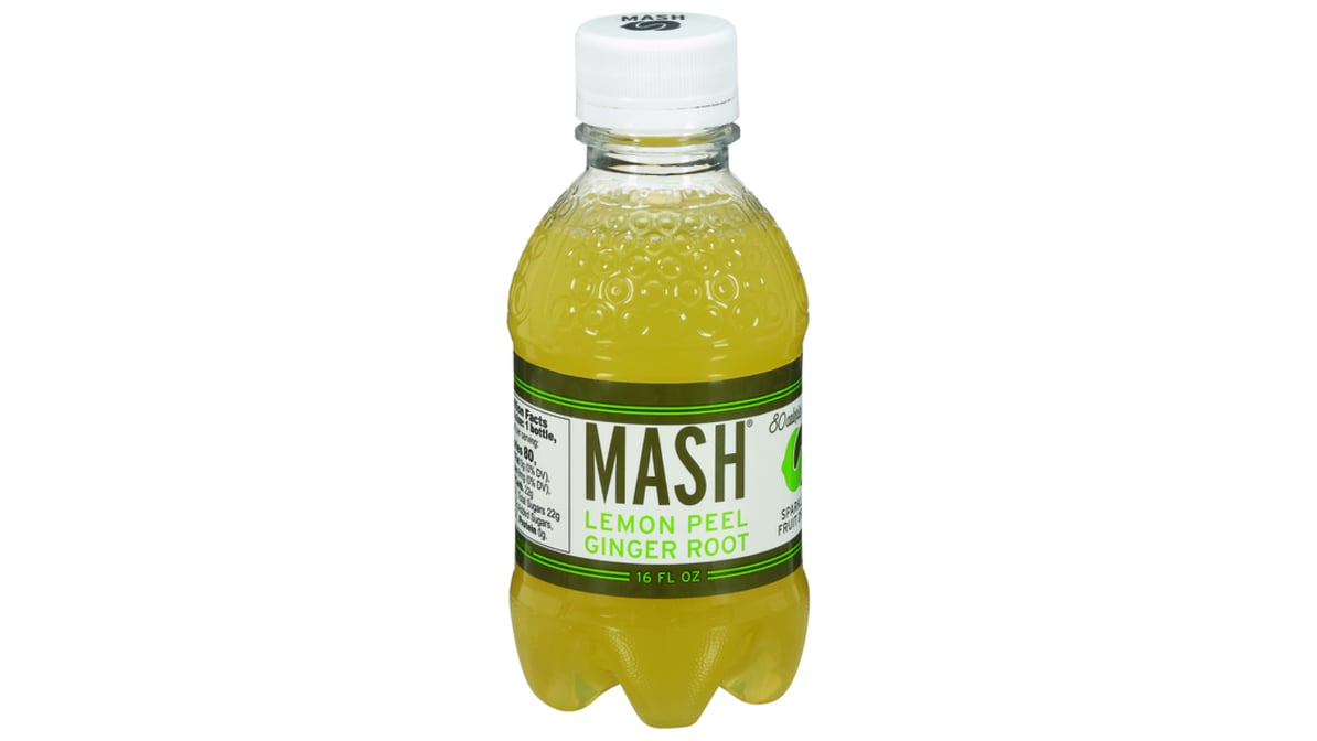 Mash Low Calorie Sparkling Fruit Drink Lemon Peel & Ginger Root (20 oz)