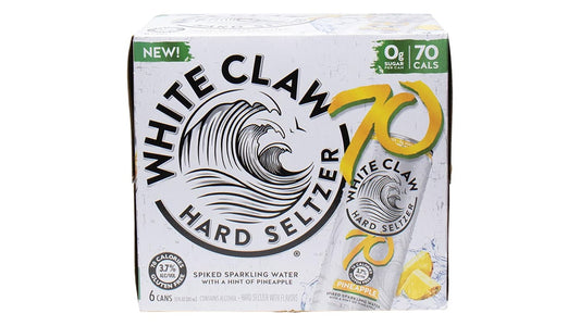 White Claw Pineapple Hard Seltzer Cans (12 oz x 6 ct)