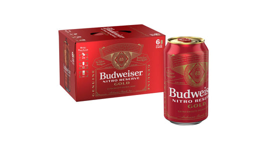Budweiser Nitro Reserve Gold Lager Cans (12 oz x 6 ct)