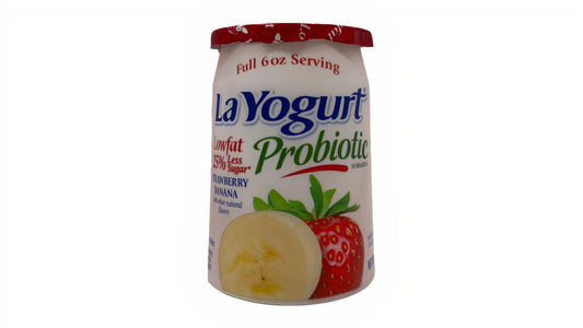 La Yogurt Probiotic Lowfat 25% Less Sugar Strawberry Banana (6 oz)