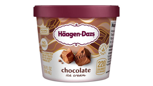 Haagen-Dazs Chocolate Snack Size Spoon Inside Ice Cream Cup (4 oz)