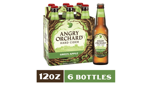 Angry Orchard Green Apple Hard Cider (12 oz x 6 ct)