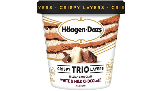 Haagen-Dazs Crispy Trio Layers White and Milk Chocolate Ice Cream (14 oz)