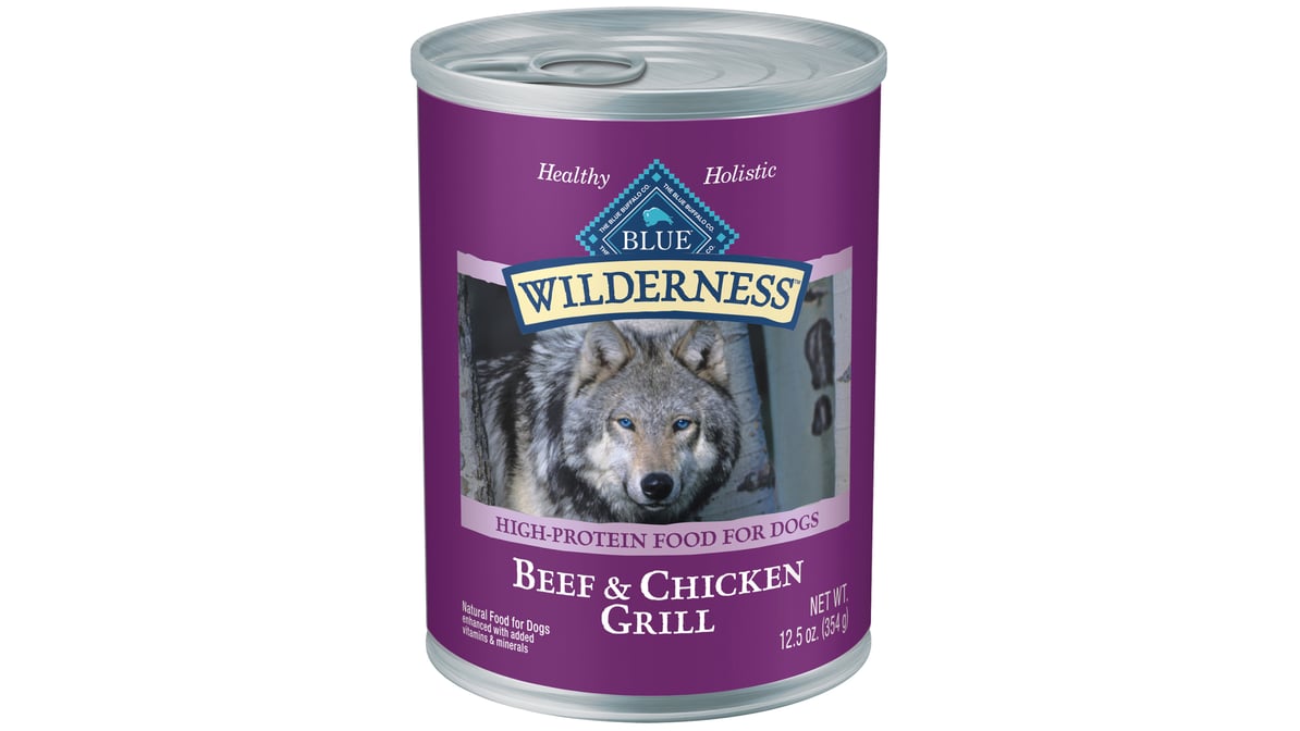 Blue Buffalo Wilderness Beef & Chicken Grill Wet Dog FoodCan (12.5 oz)