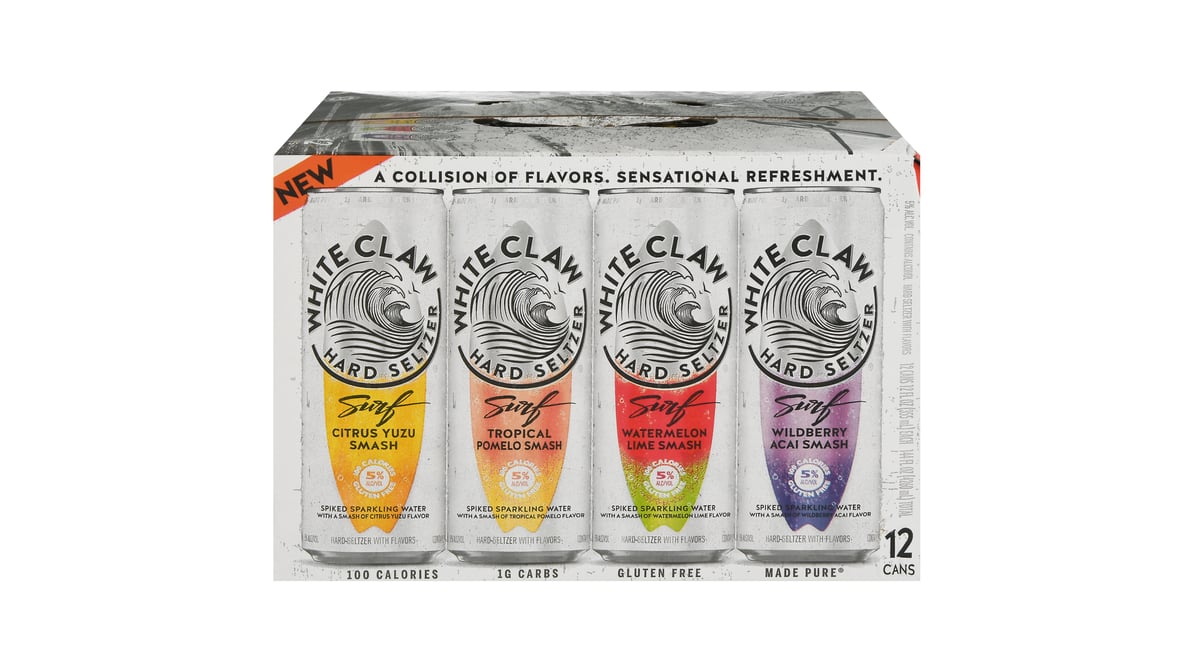 White Claw Surf Hard Seltzer Cans Variety Pack (12 oz x 12 ct)