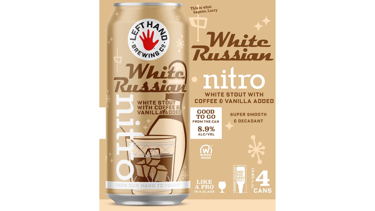 Left Hand Brewing Co. Nitro White Stout White Russian Beer Cans (13.65 oz x 4 ct)
