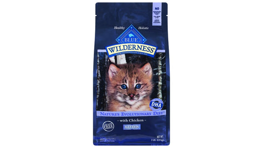 Blue Wilderness Nature's Evolutionary Diet Grain Free Formula Chicken Kitten Dry Food (2 lb)